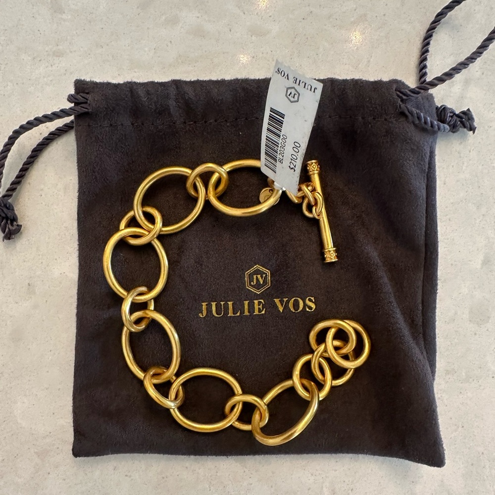 Julie Vos Gold Oval Link Bracelet